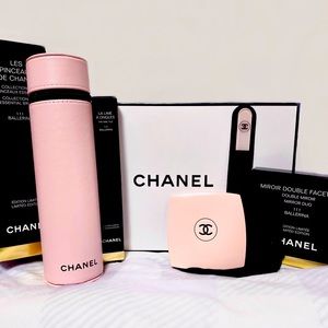 Chanel ballerina pink complete set (brush set , nail file, mirror)